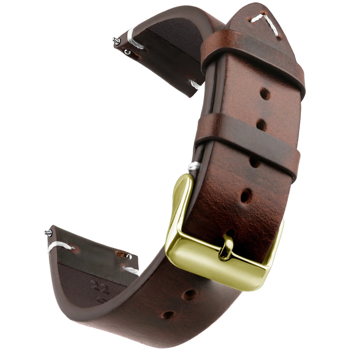 Gewachstes Leder Uhrenarmband mit Quick Release – Echtes Rindsleder Armband in 18–24mm für Smartwatches & klassische Uhren