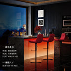 Moderner Leder-Barstuhl für Restaurant & Bar – Minimalistischer Designer Barhocker mit Rückenlehne, komfortabel & stilvoll