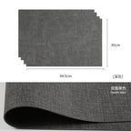 Tabletex Luxuriöse PVC-Kunstleder Tischsets in Weiß – Stoffoptik, wasserdicht & pflegeleicht im japanischen Stil (4er Set)