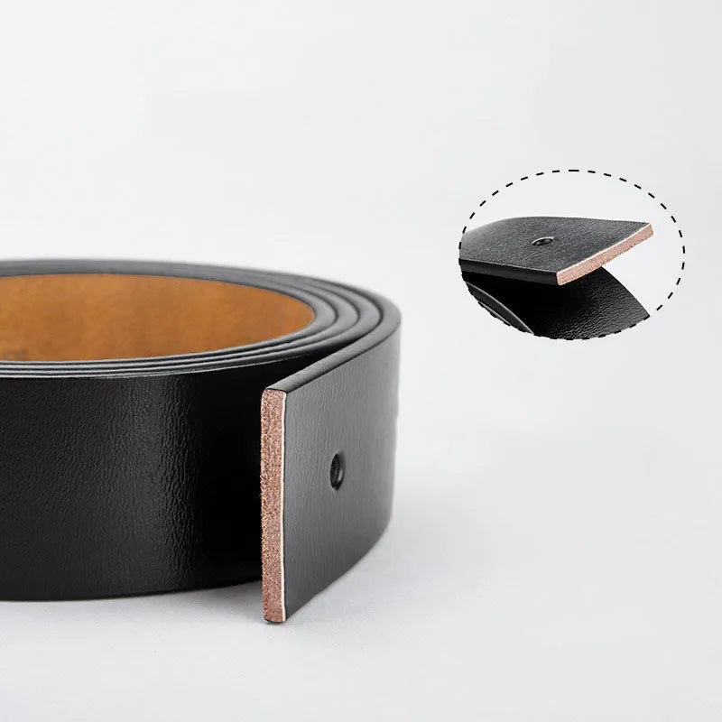 Hochwertiger Herren Ledergürtel ohne Schnalle – 3,8 cm Breite aus echtem Rindsleder in Schwarz & Braun