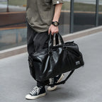 Vintage Leder Reise-Duffle Bag mit Schuhfach – Wasserdichte Carry-On Weekend- &amp; Sporttasche für Damen &amp; Herren