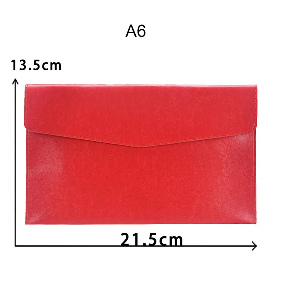 A4 / A6 Leder Dokumentenmappe aus PU-Leder – Eleganter File Folder & Organizer für Schule, Büro & Verträge