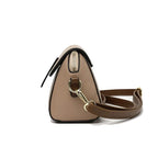 Damen PU-Leder Schultertasche – Solide Flap Crossbody Bag im Casual Style