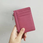 ISKYBOB Süße Damen Geldbörse aus PU-Leder – Kurze Wallet mit Reißverschluss & Druckknopf, Cartoon-Print, Kartenhalter & Münzfach