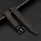Brazalete de cuero vintage de 20 mm y 22 mm para Samsung Galaxy Watch 4–7 y Xiaomi Redmi Watch – Brazalete clásico para reloj inteligente con diseño dorado 