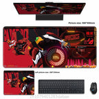 Asuka Langley XXL Anime Tapis de souris en cuir PU – Tapis de souris de jeu étanche au design Neon Genesis Evangelion