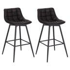 WOLTU Designer Barhocker 2er Set – Hohe Barstühle mit Kunstleder- oder Samtsitz, Rückenlehne & Fußstütze für Küche, Bar & Bistro