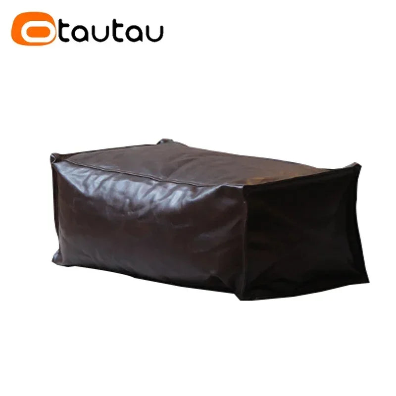 King Size Sitzsack Bezug aus Kunstleder – Bequemer Bean Bag Sofa Cover ohne Füllung für Gaming, Filme & Entspannung