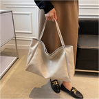 RPXBGUCKARHG Vintage Damen Tote Bag – Große PU-Leder Schultertasche, Harajuku-inspirierte Casual Handbag für Alltag & Shopping