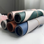 Ovale wendbare Kunstleder Tischsets Schwarz – Wasserdichte & hitzebeständige Platzmatten für Küche, Dining, Hochzeit & Party