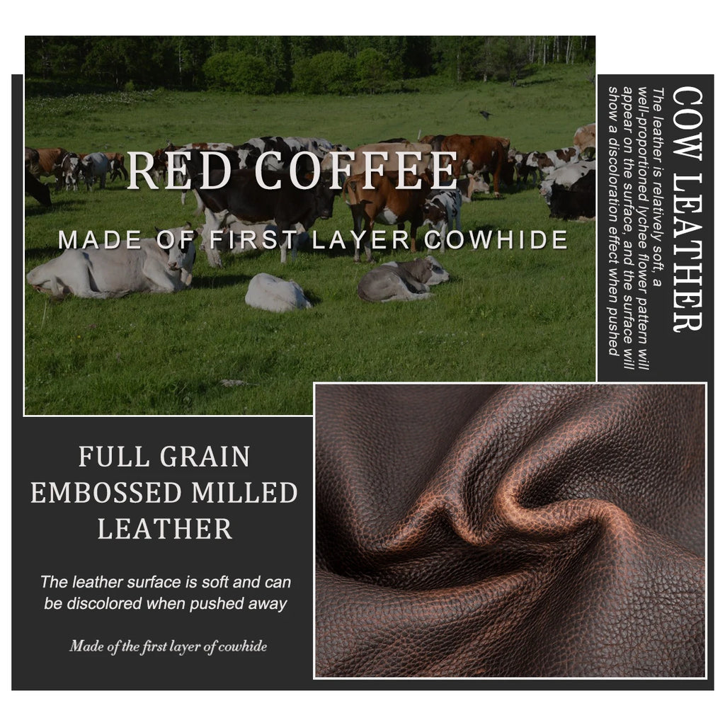 CONTACT’S Herren Leder Sling Briefcase – Vintage Business Schultertasche für Laptop bis 16"