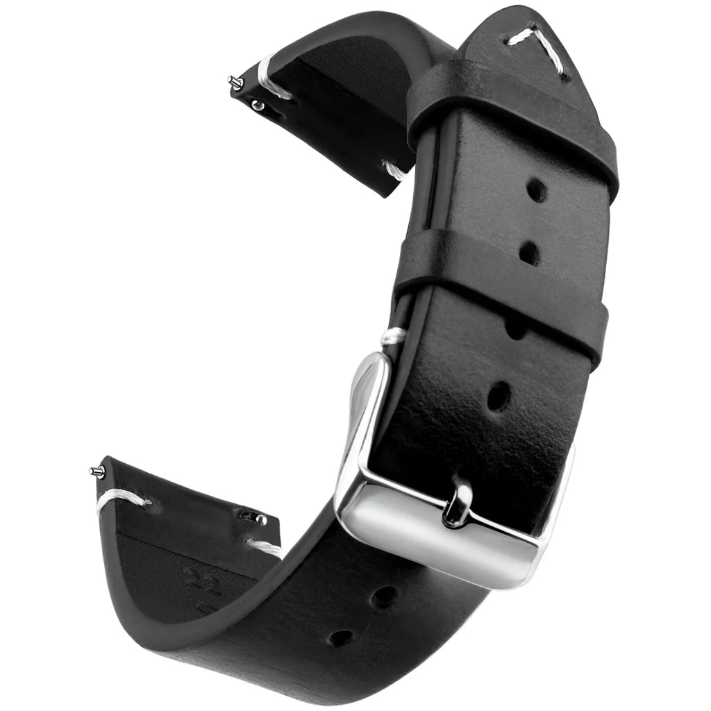 Gewachstes Leder Uhrenarmband mit Quick Release – Echtes Rindsleder Armband in 18–24mm für Smartwatches & klassische Uhren