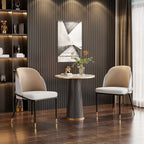 LUVODI Luxus Set aus 2 Esszimmerstühlen aus Mikrofaserleder – Gepolsterte Dining Chairs mit Armlehnen für Küche, Wohnzimmer & Arbeitszimmer