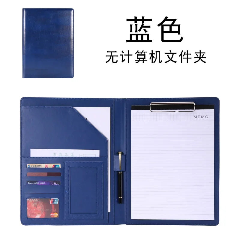 A4 PU-Leder Business Organizer Mappe – Vintage Manager Ordner & Dokumentenmappe mit Klemmbrett für Büro & Führungskräfte