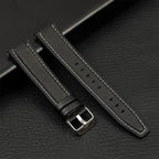 Brazalete de cuero vintage de 20 mm y 22 mm para Samsung Galaxy Watch 4–7 y Xiaomi Redmi Watch – Brazalete clásico para reloj inteligente con diseño dorado 