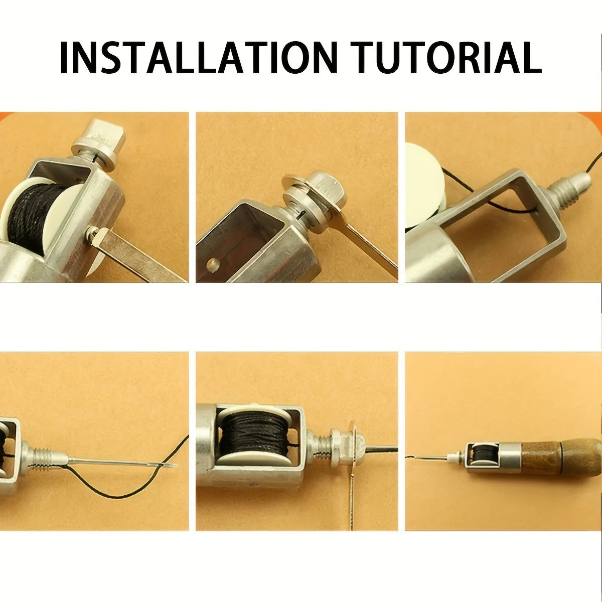 7-teiliges Profi Lockstitch Nähset – Hochwertiges Handnäh-Werkzeug für Möbel-, Leder- & Reparaturarbeiten