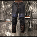 Herren Echtlederhose in Rotbraun – Vintage Motorrad-Lederhose aus natürlichem Rindsleder, Warme Winterhose im Retro-Stil bis 5XL