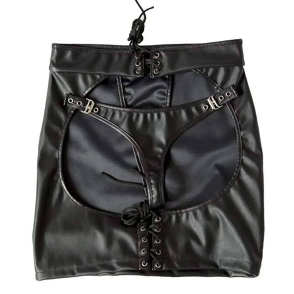 Schwarzer Damen Minirock aus mattem Leder – Bleistiftrock de cintura alta en Skinny-Passform, figurbetonter Club- &amp; Fashion-Rock para todas las etiquetas y eventos 