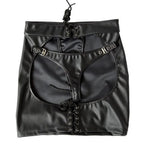 Schwarzer Damen Minirock aus mattem Leder – Bleistiftrock de cintura alta en Skinny-Passform, figurbetonter Club- &amp; Fashion-Rock para todas las etiquetas y eventos 
