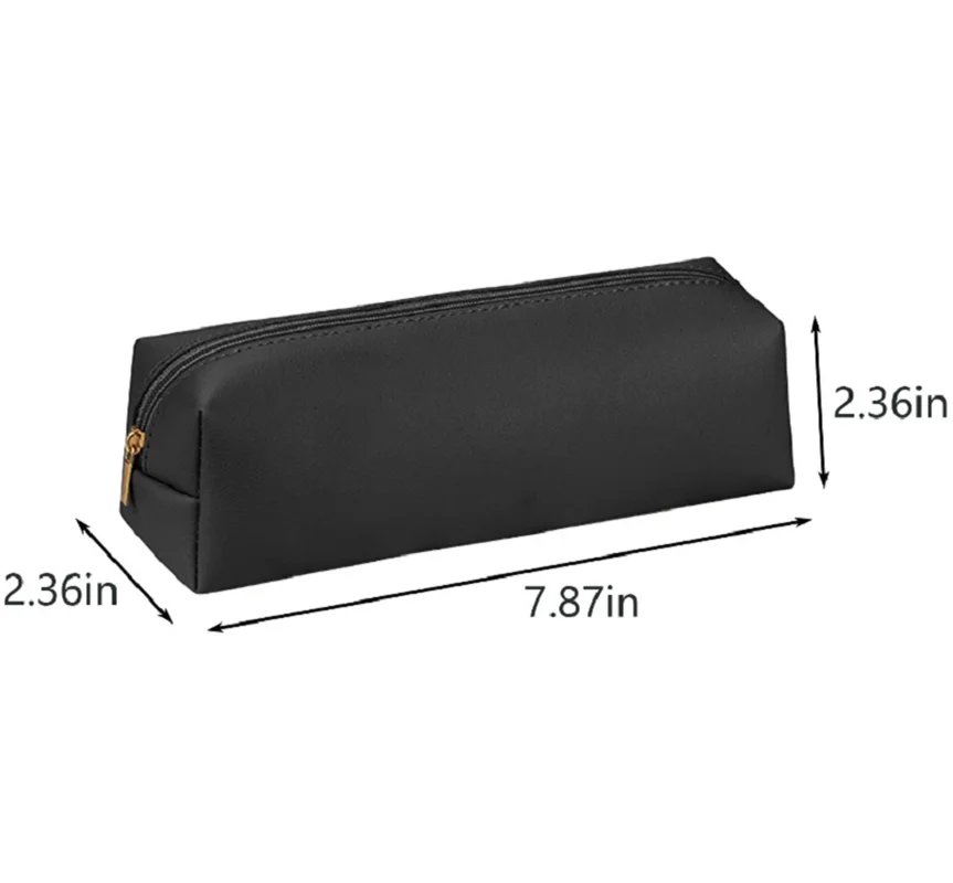 Großes PU Leder Federmäppchen mit Reißverschluss – Koreanisches Design, Viel Stauraum für Schule &amp; Büro 