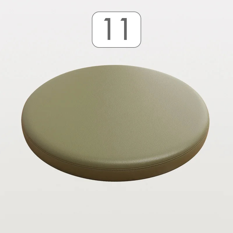 Rundes PU Leder Sitzkissen mit Memory-Schaum – Rutschfestes Stuhlkissen für Esszimmer, Barhocker & Fensterbank