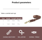 Geflochtene Leder Hundeleine – Lange, robuste Trainings- & Spazierleine für mittelgroße und große Hunde in Schwarz