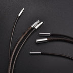 Handgefertigte Lederkette Schwarz/Braun 45–60 cm – Gewachste Flechtkordel mit Edelstahlverschluss für Damen &amp; Herren