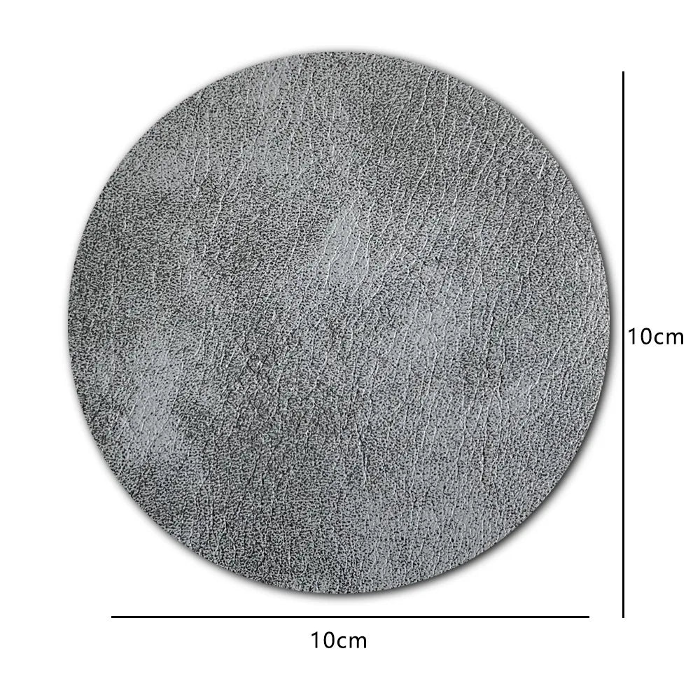 Runder Leder Untersetzer – Rutschfest, hitzeisolierend &amp; wasserdicht im Light-Luxury Design for Büro &amp; Couchtisch 