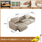 Leder Schlafsofa 2025 – Intelligentes elektrisches Sofa Bett für kleine Wohnungen, multifunktionales Faltsofa im Light-Luxury Design