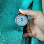 Echtleder Rindsleder Lychee-Prägung Gold &amp; Silber – Weiches Top Layer Leder 1,1–1,4 mm para sofá, bolsos y bricolaje 