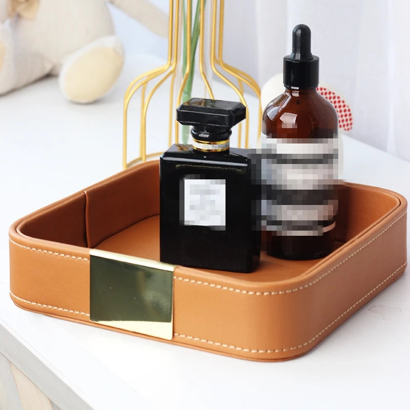 Moderne Leder Ablageschale für Schreibtisch & Flur – Minimalistische Aufbewahrung für Schlüssel, Schmuck, Uhr & Handy