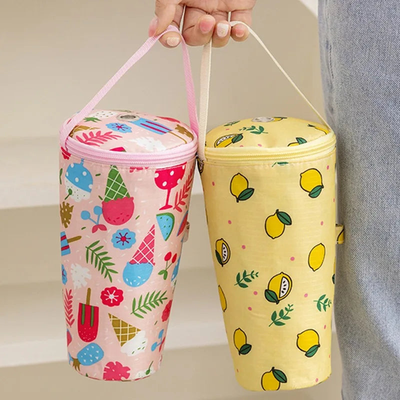 Bolsa térmica aislada para té con leche – Bolsa térmica móvil en Oxford con lámina de aluminio para bebidas, bebidas y bebidas 