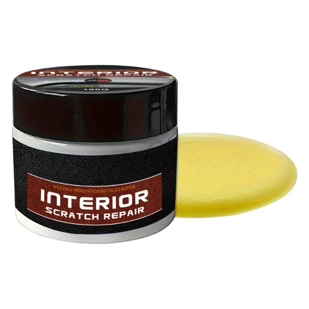 Auto Innenraum Kratzer Entferner Wachs – Reinigen, Polieren & Schutz für Leder, Kunststoff, Armaturenbrett & Sitze (100 g)