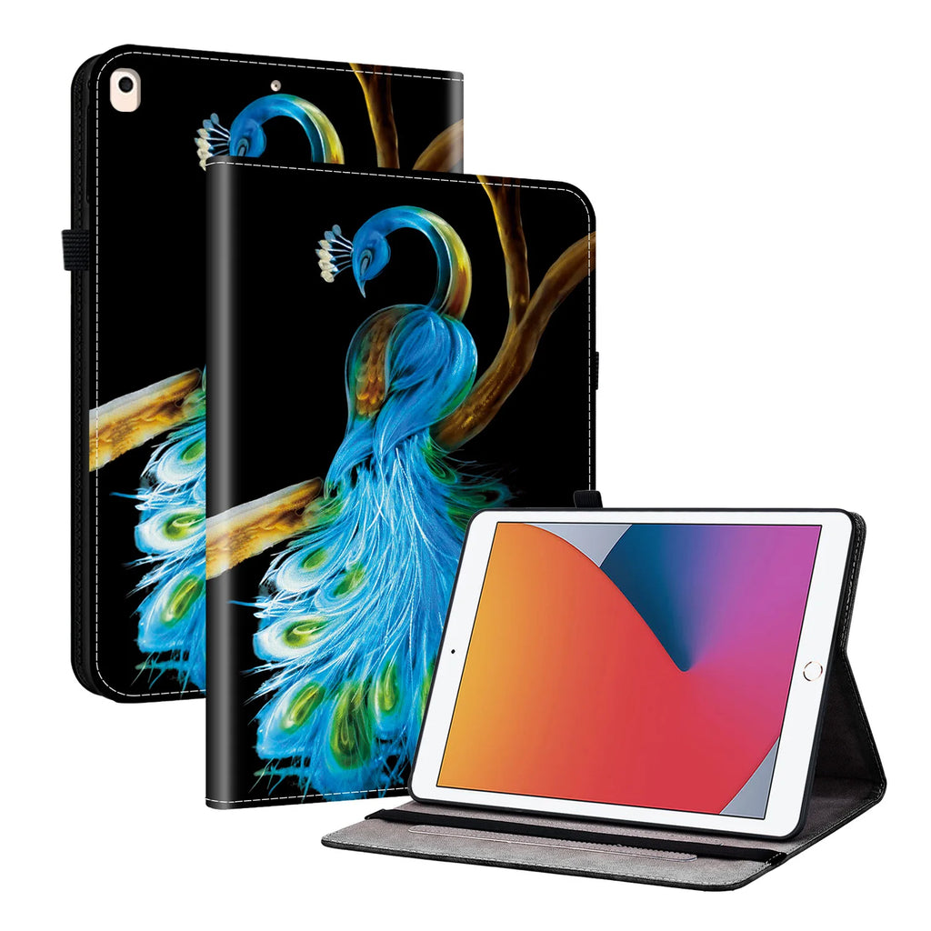Funda de cuero premium para iPad Air 11 y 13 (2025), iPad Pro 11 y 13 (2024/2025), iPad 10.9 (2022), iPad 5.–8. Generación y iPad mini – Stoßfeste Schutzhülle aus PU-Leder