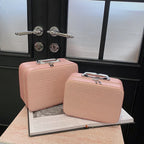 PU-Leder Kosmetik- & Kulturbeutel mit Griff – Große, portable Make-up Reise- & Toiletry Bag mit viel Stauraum für Damen