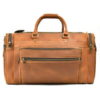 Newsbirds Extralarge Crazy Horse Bolsa de cuero para hombres – 60 cm Vintage Travel Duffle aus echtem Rindsleder mit Nietenboden 