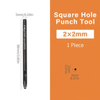 WUTA Basic Rechteck Lederstanzer – Quadratischer & Oblonger Hohlstanzer aus Carbonstahl für Gürtel, Riemen & Uhrenarmbänder