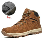 DEKABR Herren Winter Boots – Handgefertigte Schneestiefel aus echtem Leder mit Fell, Wasserdicht, Hoher Schaft, Größen 39-48
