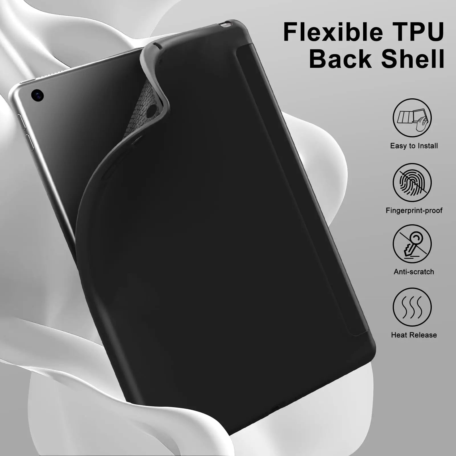 Soft Silikon & PU-Leder Hülle für iPad 10.2 Zoll (7., 8. & 9. Generation) – Flip Smart Cover mit Rundumschutz