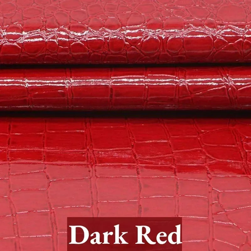 PU Kunstleder mit Krokodil-Prägung – Eleganter Lederstoff für DIY, Taschen, Möbel & Dekoration