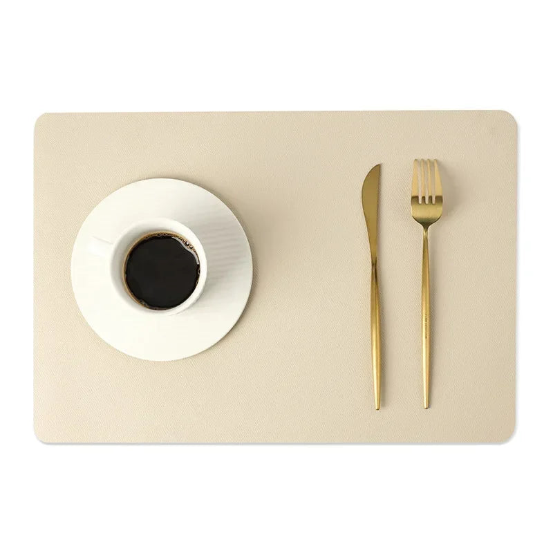 Nordic Leder Tischset beidseitig – Hitzebeständige &amp; wasserdichte Platzmatte im modernen Design (43 × 30 cm)