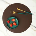 PU Leder Platzsets rund oder rechteckig (4/6 Stück) – Wasserdichte &amp; hitzeisolierende Tischsets im europäischen Stil für Hotel, Restaurant &amp; Zuhause