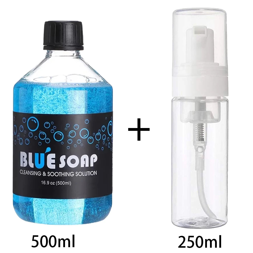 Tattoo Blue Soap Reinigungs- & Beruhigungslösung mit Schaumspender – Professionelles Tattoo Cleaning & Aftercare Set