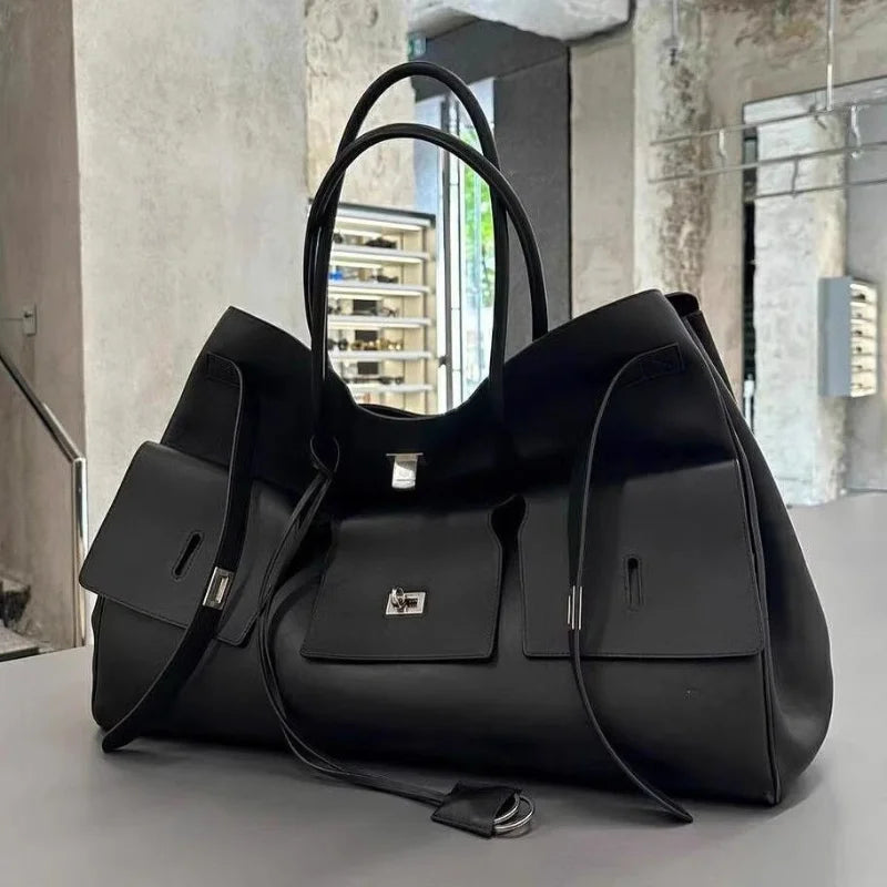 Luxuriöse Wing Tote Bag aus hochwertigem Leder – Große Damen Schultertasche mit weicher Struktur, ideal für Business, Reisen & Alltag