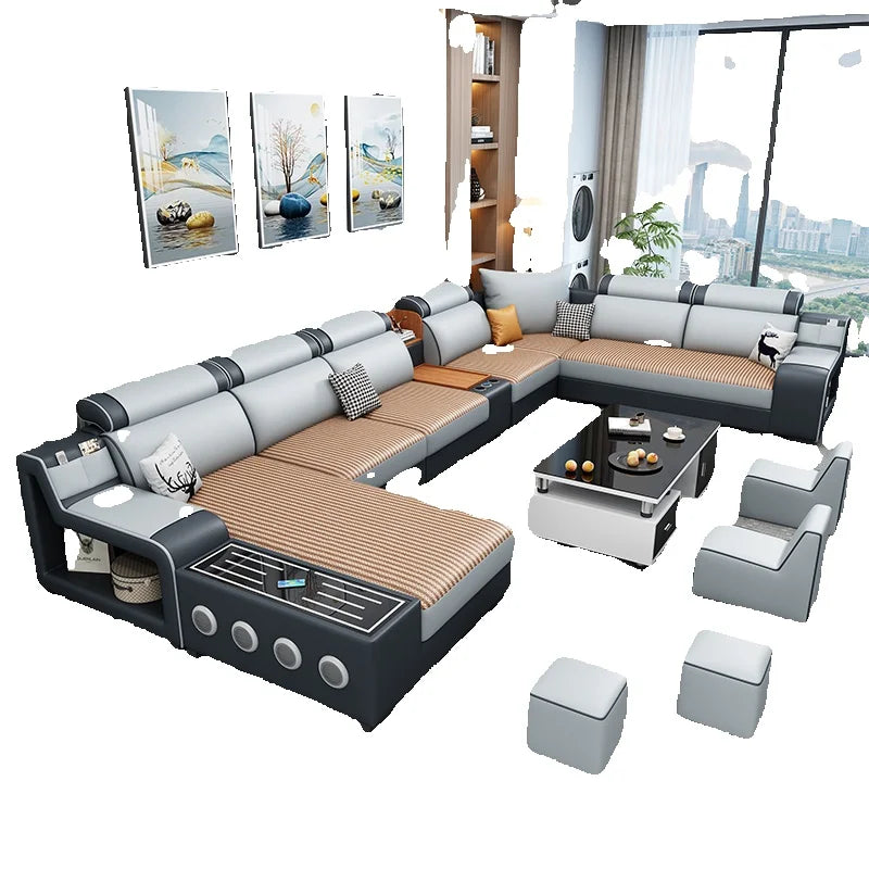 Designer Luxus Ledersofa – Modernes, erweiterbares Center-Seater & Sectional Sofa aus Echtleder für exklusive Wohnräume