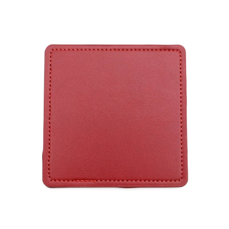 2er-Set personalisierte PU-Leder Untersetzer mit kostenloser Gravur – Runde Kaffee- & Getränkeunterlagen als Hochzeitsgeschenk & stilvolle Tischdeko