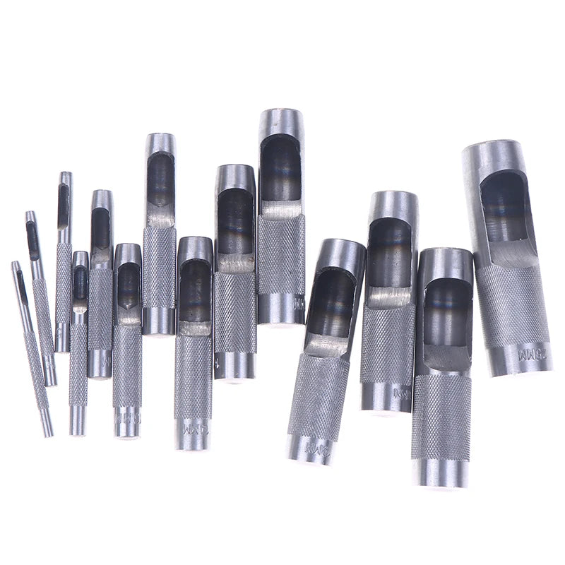 Rundloch Leder Stanze 3–25 mm aus Stahl – Präziser Hohl-Lochstanzer für Leder, Kunststoff, Gummi & Dichtungen (DIY Werkzeug)