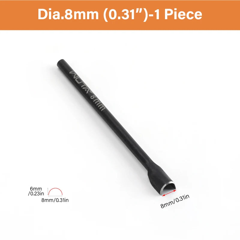 WUTA Basic Series Lederstanzen Set 5–11 tlg. – Halbmond- & Eckenstanzer aus Carbonstahl für Gürtel, Taschen & Riemenenden