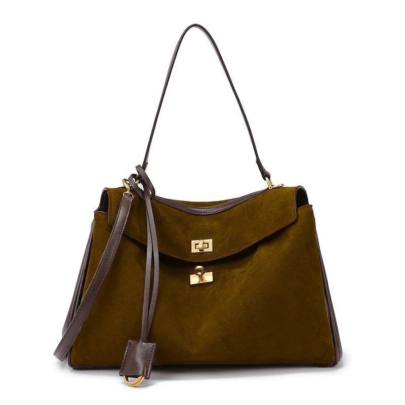 Große Damen Business Tote Bag aus weichem Leder – Hochwertige Pendler- & Reisetasche mit viel Stauraum, Schulter- & Crossbody-Handtasche