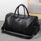 OLN PU-Leder Gym Bag para hombres - Fitness-, Reise- &amp; Duffle-Tasche mit Schuhfach, Hand- und Schultertrageoption